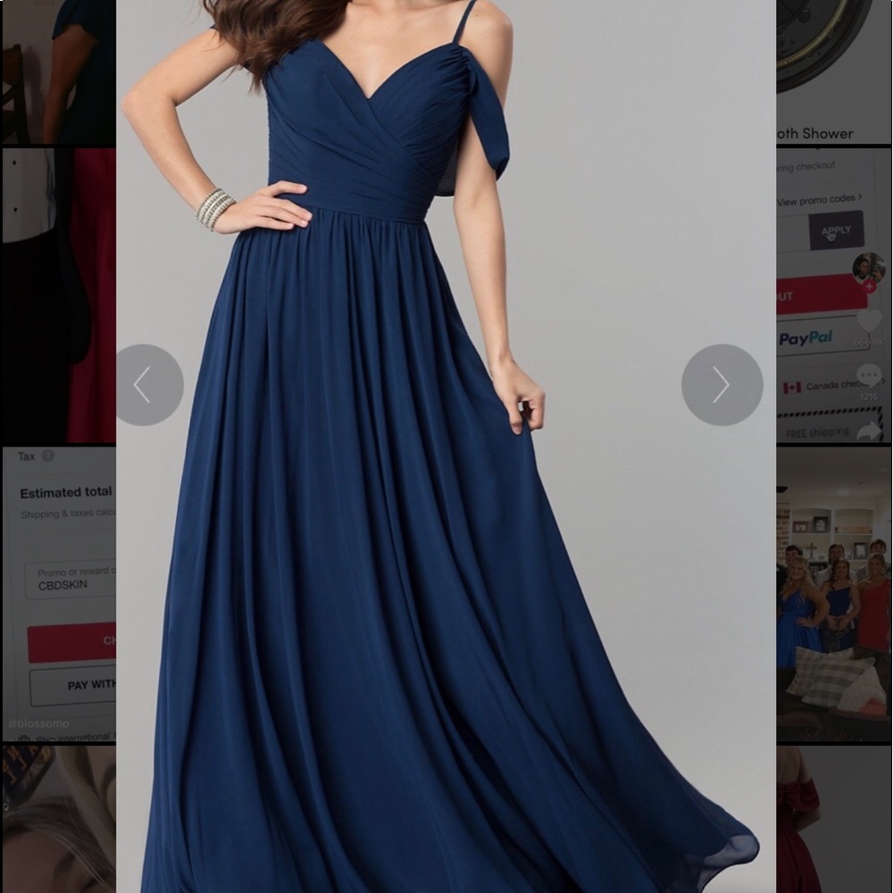 navy blue formal dress